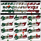 Custom White Vintage Mexican Flag Red-Black Mexico Two-Button Unisex Softball Jersey