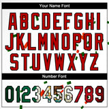 Custom White Vintage Mexican Flag Red-Black Mexico Two-Button Unisex Softball Jersey