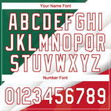 Custom Kelly Green White-Red Mexico Two-Button Unisex Softball Jersey