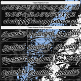 Custom Black Light Blue-White Dripping Splatter Cracked Texture Two-Button Unisex Softball Jersey