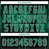 Custom Black Kelly Green-White Dripping Splatter Paint Two-Button Unisex Softball Jersey