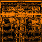 Custom Black Bay Orange Dripping Splatter Paint Two-Button Unisex Softball Jersey