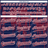 Custom Navy Crimson-White Dripping Splatter Paint Two-Button Unisex Softball Jersey