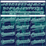 Custom Navy Teal-White Dripping Splatter Paint Two-Button Unisex Softball Jersey