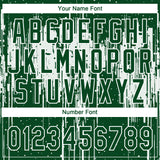 Custom Green White Dripping Splatter Paint Two-Button Unisex Softball Jersey