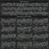 Custom Black Olive-Gray 3D Pattern Design Abstract Network Two-Button Unisex Softball Jersey