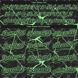 Custom Black Pea Green 3D Pattern Design Abstract Network Two-Button Unisex Softball Jersey