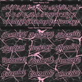 Custom Black Light Pink 3D Pattern Design Abstract Network Two-Button Unisex Softball Jersey