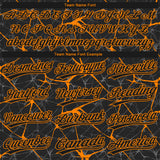 Custom Black Bay Orange 3D Pattern Design Abstract Network Two-Button Unisex Softball Jersey