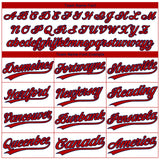 Custom White Red-Navy Gradient Style Twinkle Star Two-Button Unisex Softball Jersey