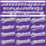 Custom Purple Gray-White Gradient Style Twinkle Star Two-Button Unisex Softball Jersey