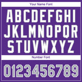 Custom Purple Gray-White Gradient Style Twinkle Star Two-Button Unisex Softball Jersey