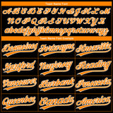 Custom Black Bay Orange-White Gradient Style Twinkle Star Two-Button Unisex Softball Jersey