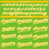 Custom Aurora Green Yellow-White Gradient Style Twinkle Star Two-Button Unisex Softball Jersey