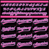 Custom Black Pink-Light Blue Gradient Style Twinkle Star Two-Button Unisex Softball Jersey