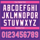 Custom Purple Pink-White Gradient Style Twinkle Star Two-Button Unisex Softball Jersey