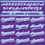 Custom Purple Light Blue-White Gradient Style Twinkle Star Two-Button Unisex Softball Jersey