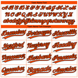 Custom White Orange-Black Gradient Style Twinkle Star Two-Button Unisex Softball Jersey