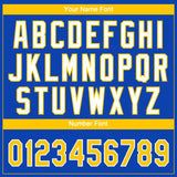 Custom Thunder Blue Yellow-White Gradient Style Twinkle Star Two-Button Unisex Softball Jersey
