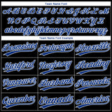 Custom Black Royal-White Gradient Style Twinkle Star Two-Button Unisex Softball Jersey