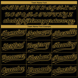 Custom Black Old Gold Gradient Style Twinkle Star Two-Button Unisex Softball Jersey