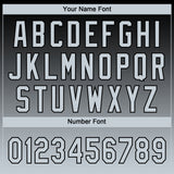 Custom Black Silver Gradient Style Twinkle Star Two-Button Unisex Softball Jersey