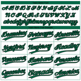 Custom White Kelly Green-Black Gradient Style Twinkle Star Two-Button Unisex Softball Jersey