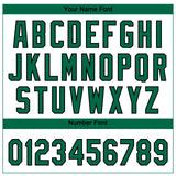 Custom White Kelly Green-Black Gradient Style Twinkle Star Two-Button Unisex Softball Jersey
