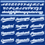 Custom Royal White-Light Blue Gradient Style Twinkle Star Two-Button Unisex Softball Jersey