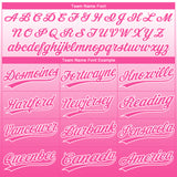Custom White Pink Gradient Style Twinkle Star Two-Button Unisex Softball Jersey
