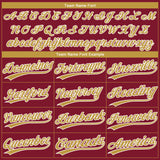 Custom Crimson Old Gold-White Gradient Style Twinkle Star Two-Button Unisex Softball Jersey