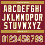 Custom Crimson Old Gold-White Gradient Style Twinkle Star Two-Button Unisex Softball Jersey