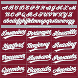 Custom Crimson White-Gray Gradient Style Twinkle Star Two-Button Unisex Softball Jersey