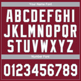 Custom Crimson White-Gray Gradient Style Twinkle Star Two-Button Unisex Softball Jersey