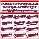 Custom White Red-Royal Gradient Style Twinkle Star Two-Button Unisex Softball Jersey