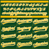 Custom Green Gold-White Gradient Style Twinkle Star Two-Button Unisex Softball Jersey