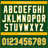 Custom Green Gold-White Gradient Style Twinkle Star Two-Button Unisex Softball Jersey