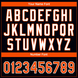 Custom Black Orange-White Gradient Style Twinkle Star Two-Button Unisex Softball Jersey
