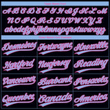 Custom Black Light Blue-Pink Gradient Style Twinkle Star Two-Button Unisex Softball Jersey