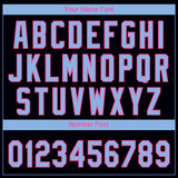 Custom Black Light Blue-Pink Gradient Style Twinkle Star Two-Button Unisex Softball Jersey