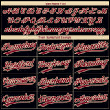 Custom Black Crimson-Cream Gradient Style Twinkle Star Two-Button Unisex Softball Jersey