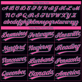 Custom Black Pink-Teal Gradient Style Twinkle Star Two-Button Unisex Softball Jersey
