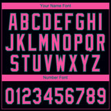 Custom Black Pink-Teal Gradient Style Twinkle Star Two-Button Unisex Softball Jersey