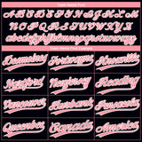 Custom Black Medium Pink-White Gradient Style Twinkle Star Two-Button Unisex Softball Jersey