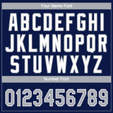 Custom Navy Gray-White Gradient Style Twinkle Star Two-Button Unisex Softball Jersey