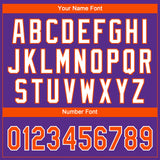 Custom Purple Orange-White Gradient Style Twinkle Star Two-Button Unisex Softball Jersey