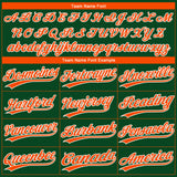 Custom Green Orange-White Gradient Style Twinkle Star Two-Button Unisex Softball Jersey