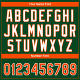 Custom Green Orange-White Gradient Style Twinkle Star Two-Button Unisex Softball Jersey