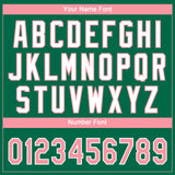 Custom Kelly Green Medium Pink-White Gradient Style Twinkle Star Two-Button Unisex Softball Jersey