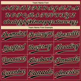 Custom Crimson Black-Cream Gradient Style Twinkle Star Two-Button Unisex Softball Jersey